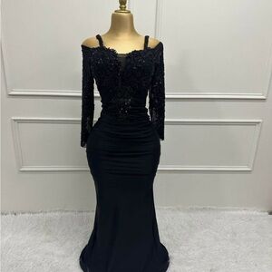 Elegant Black Evening Gown Vasika Element